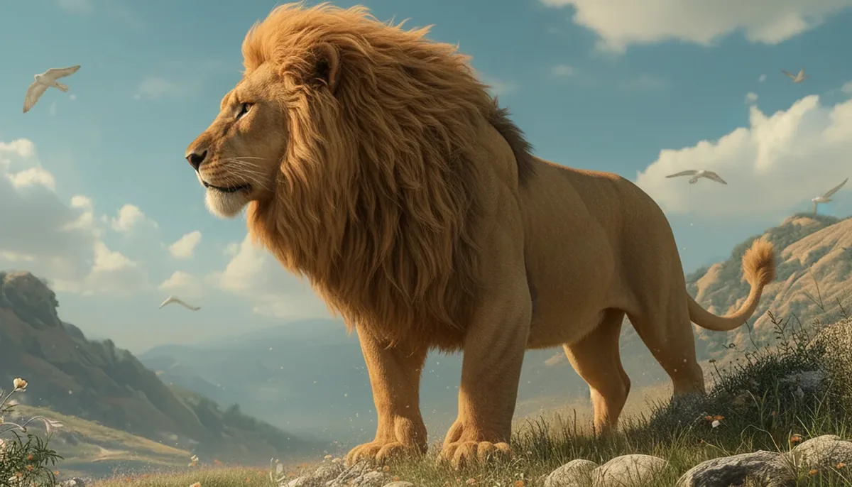 A lion in the ravine — the scene of David's first battle