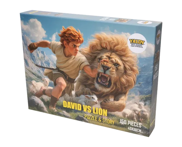 David vs Lion puzzle box