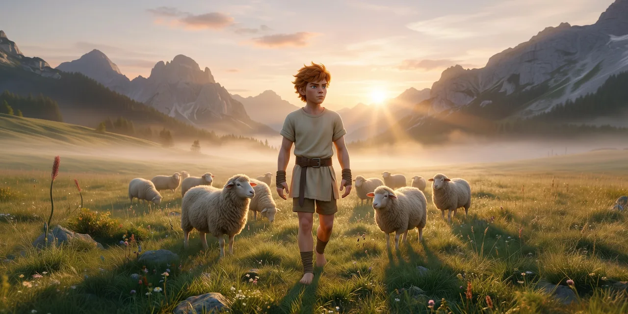 The Faithful Shepherd - David with the flock